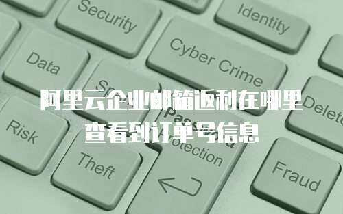 阿里云企业邮箱返利在哪里查看到订单号信息