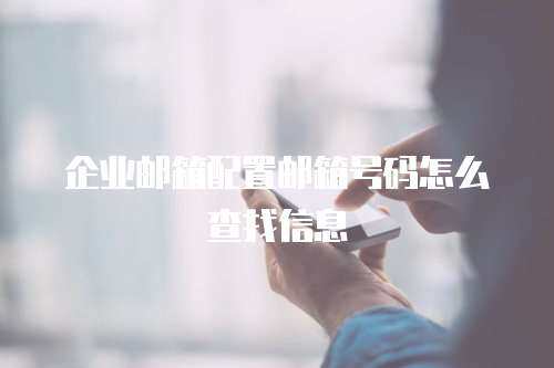 企业邮箱配置邮箱号码怎么查找信息