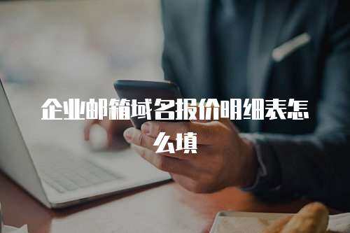 企业邮箱域名报价明细表怎么填