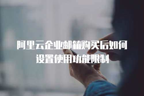 阿里云企业邮箱购买后如何设置使用功能限制